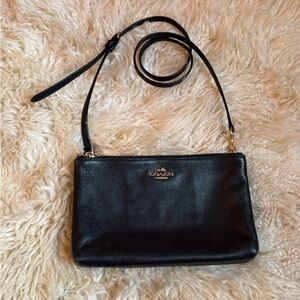 Coach Black Pebbled Leather Crossbody Bag